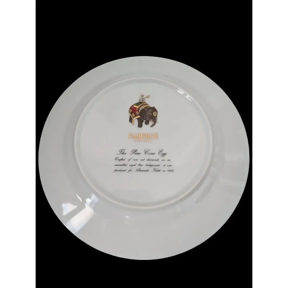 Faberge Imperial Egg Collection Salad Plates Set Of 4 Gold Trim Fine China Japan